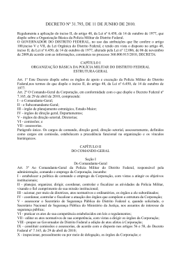 DECRETO N&ordm; 31.793, DE 11 DE JUNHO DE 2010.