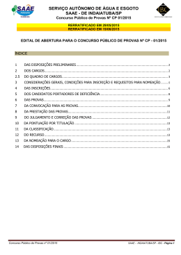 Concurso P&uacute;blico de Provas e T&iacute;tulos