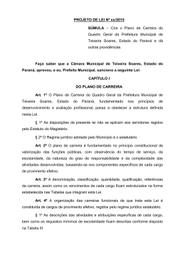 Ementa Minuta de Lei.