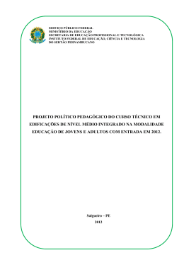 PROJETO PEDAG&Oacute;GICO PROEJA EDIFICA&Ccedil;&Otilde;ES - IF Sert&atilde;o-PE