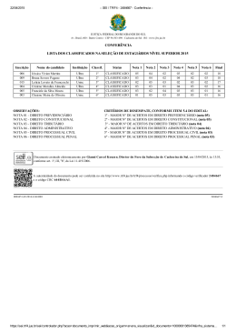 resultado final dos classificados ao estágio nível superior 2015