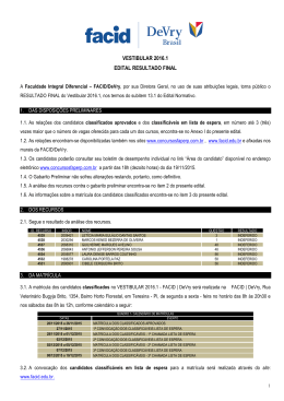 resultado final - Concursos Faperp