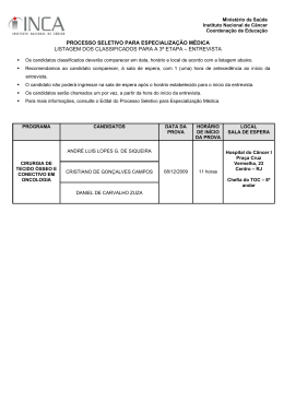 processo seletivo para especializa&ccedil;&atilde;o m&eacute;dica listagem dos