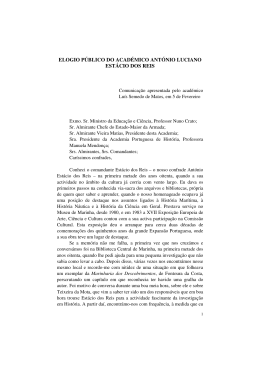 elogio p&uacute;blico do acad&eacute;mico ant&oacute;nio luciano est&aacute;cio dos reis