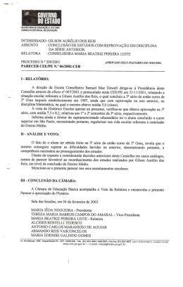 INTERESSADO. GILSON AUR&Eacute;LIO DOS REIS ASSUNTO 2