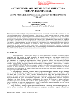 antimicrobianos locais como adjuntos &agrave; terapia periodontal