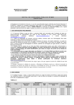 EDITAL DE CONCURSO P&Uacute;BLICO 1 2015 - FAU