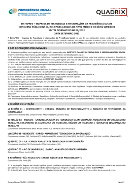 Edital Concurso Dataprev 2012