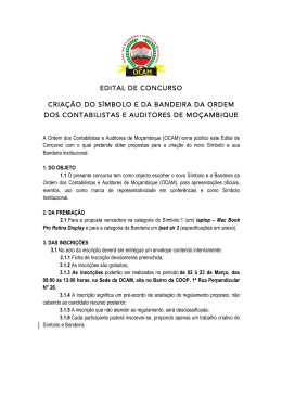 EDITAL DE CONCURSO CRIA&Ccedil;&Atilde;O DO S&Iacute;MBOLO E DA BANDEIRA