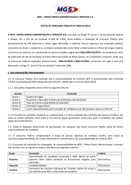 Edital MGS