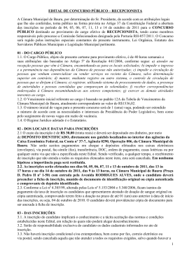 1 EDITAL DE CONCURSO P&Uacute;BLICO &ndash; RECEPCIONISTA A C&acirc;mara