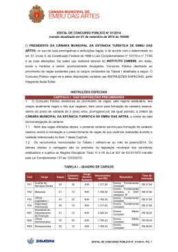 EDITAL DE CONCURSO P&Uacute;BLICO N&deg; 01/2014