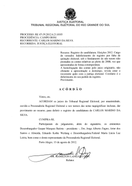 processo RE 4739 - Tribunal Regional Eleitoral do Rio Grande do Sul