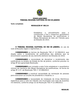 PODER JUDICI&Aacute;RIO TRIBUNAL REGIONAL ELEITORAL DO RIO