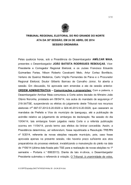 1/11 TRIBUNAL REGIONAL ELEITORAL DO RIO