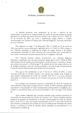 Justificativa PL Isonomia de Chefe de Cartórios TRE