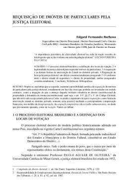requisi&ccedil;&atilde;o de im&oacute;veis de particulares pela justi&ccedil;a eleitoral