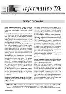 Informativo TSE - Portal da Justi&ccedil;a Eleitoral