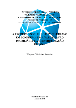 A PRODU&Ccedil;&Atilde;O SOCIAL DO ESPA&Ccedil;O URBANO EM LONDRINA