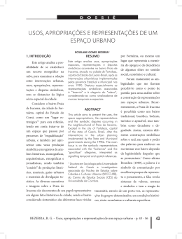 Usos, apropria&ccedil;&otilde;es e representa&ccedil;&otilde;es de um espa&ccedil;o urbano