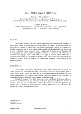 Espa&ccedil;o P&uacute;blico. Lugar de Vida Urbana