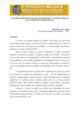 A invisibilidade do trabalho das mulheres no espa&ccedil;o urbano