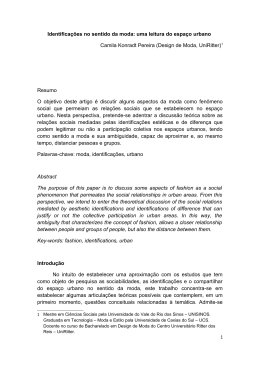 Identifica&ccedil;&otilde;es no sentido da moda: uma leitura do espa&ccedil;o urbano