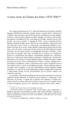 A lenta morte da C&acirc;mara dos Pares (1878-1896)**