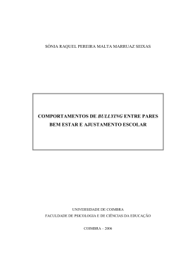 COMPORTAMENTOS DE BULLYING ENTRE PARES BEM ESTAR