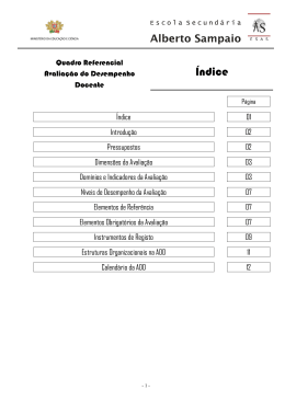 Quadro Referencial Avalia&ccedil;&atilde;o do Desempenho Docente