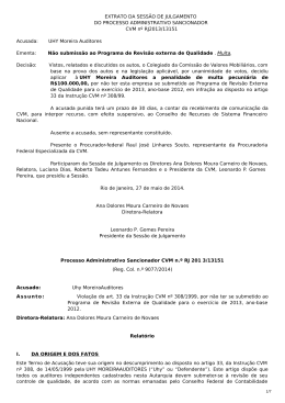 Extrato da Sess&atilde;o de Julgamento