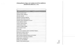 Aprovados no Curso de &Eacute;tica M&eacute;dica - Fev/2012