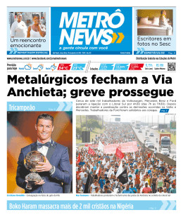 + VEJA MAIS - Metr&ocirc; News