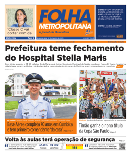 + VEJA MAIS - Folha Metropolitana