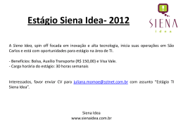 Estágio Siena Idea- 2012