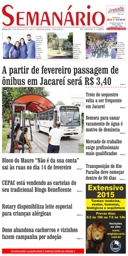 Edi&ccedil;&atilde;o 1114, de 30 de Janeiro de 2015