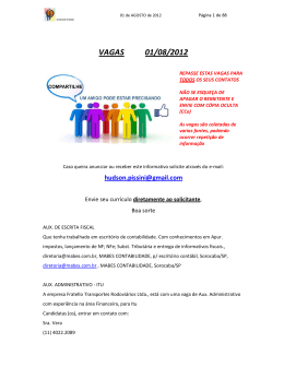 vagas de empregos - Associação Antônio José Guarda