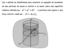 Use o método da Hamiltoniana para encontrar as equações de