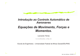 Equa&ccedil;&otilde;es de Movimento, For&ccedil;as e Momentos.