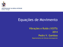equa&ccedil;&otilde;es de movimento