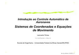 Sistemas de Coordenadas e Equa&ccedil;&otilde;es de Movimento