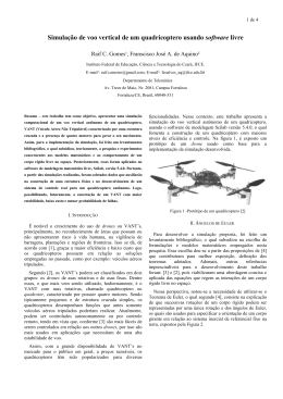 Simulação de voo vertical de um quadricoptero usando