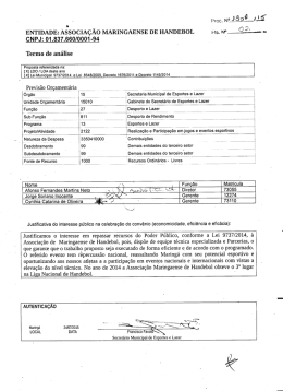 ENTIDADE: ASSOCIA&Ccedil;&Atilde;O MARINGAENSE DE