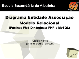 Diagrama Entidade Associa&ccedil;&atilde;o Modelo Relacional