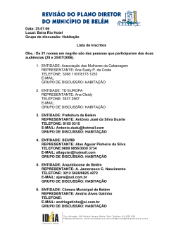ENTIDADE: PMB - Prefeitura de Bel&eacute;m