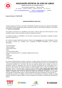 seguro desportivo para a &eacute;poca de 2015