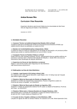 Cirruculum Vitae de Amílcar Brunazo Filho