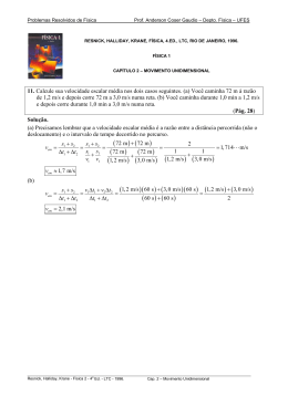 Problemas Resolvidos de F&iacute;sica