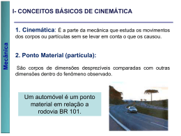 Mecânica I- CONCEITOS BÁSICOS DE CINEMÁTICA 2. Ponto