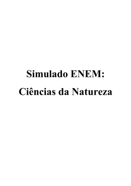 Simulado ENEM: Ciências da Natureza